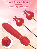 Rose with nipple stimulator